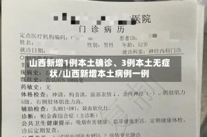 山西新增1例本土确诊、3例本土无症状/山西新增本土病例一例