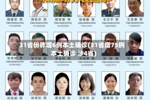 31省份昨增6例本土确诊(31省增75例本土确诊 涉4省)