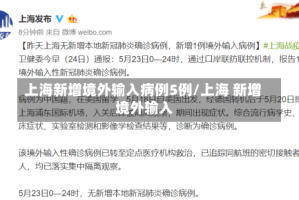 上海新增境外输入病例5例/上海 新增 境外输入
