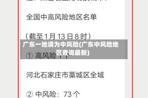 广东一地调为中风险(广东中风险地区查询最新)