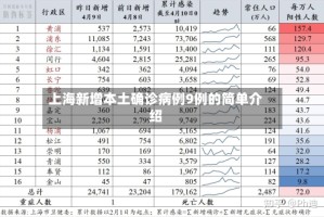 上海新增本土确诊病例9例的简单介绍