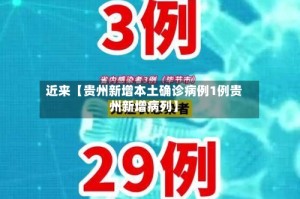 近来【贵州新增本土确诊病例1例贵州新增病列】