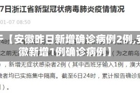 关于【安徽昨日新增确诊病例2例,安徽新增1例确诊病例】