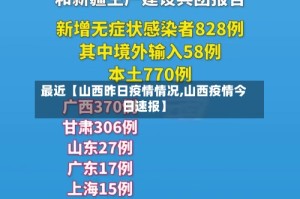 最近【山西昨日疫情情况,山西疫情今日速报】