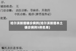 哈尔滨新增确诊病例(哈尔滨新增本土确诊病例5例名单)