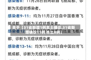 关于【31省新增1例本土确诊,31省新增确诊11例 本土8例】