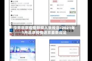 今天北京疫情新规入京规定/2021年1月北京疫情进京最新规定