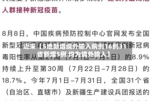 近来【5地新增境外输入病例16例31省新增5例 均为境外输入】