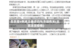 北京增5例本土确诊均与冷链有关(北京冻货疫情)