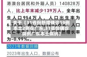 关于【31省份新增确诊19例本土2例在广东,31省份确诊病例广东本土病例】