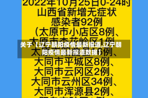 关于【辽宁朝阳疫情最新报道,辽宁朝阳疫情最新报道数据】