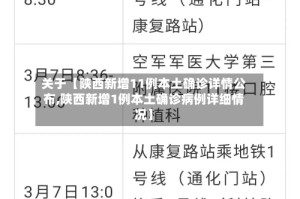 关于【陕西新增11例本土确诊详情公布,陕西新增1例本土确诊病例详细情况】