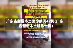 广东省新增本土确诊病例42例(广东省新增本土确诊一例)