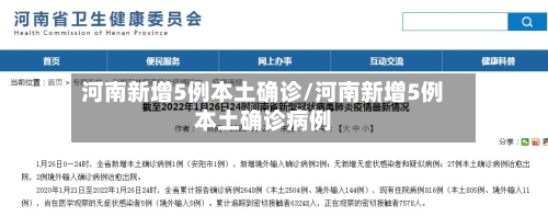 河南新增5例本土确诊/河南新增5例本土确诊病例-第1张图片