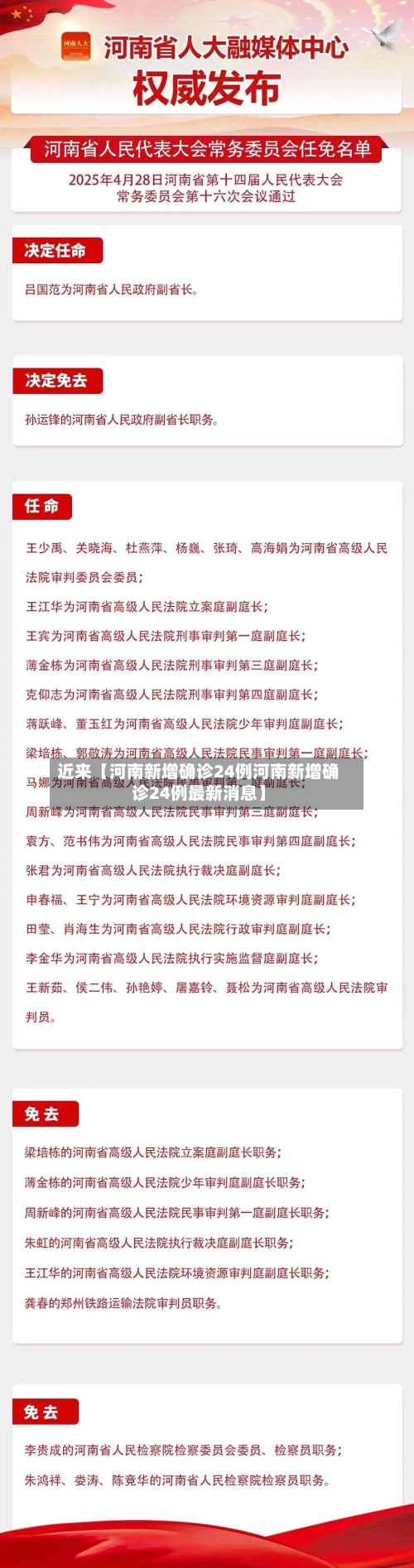 近来【河南新增确诊24例河南新增确诊24例最新消息】-第1张图片