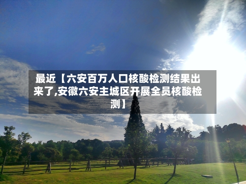 最近【六安百万人口核酸检测结果出来了,安徽六安主城区开展全员核酸检测】-第1张图片