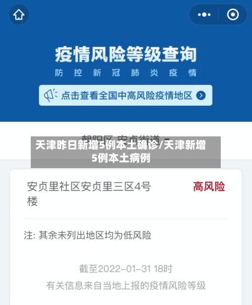 天津昨日新增5例本土确诊/天津新增5例本土病例-第1张图片