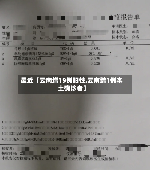 最近【云南增19例阳性,云南增1例本土确诊者】-第1张图片
