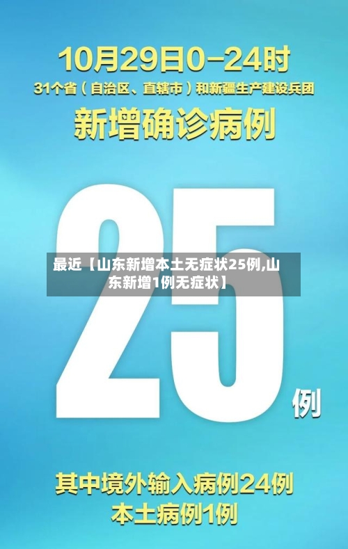 最近【山东新增本土无症状25例,山东新增1例无症状】-第1张图片