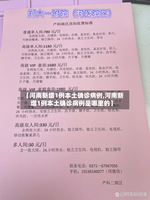【河南新增1例本土确诊病例,河南新增1例本土确诊病例是哪里的】-第1张图片