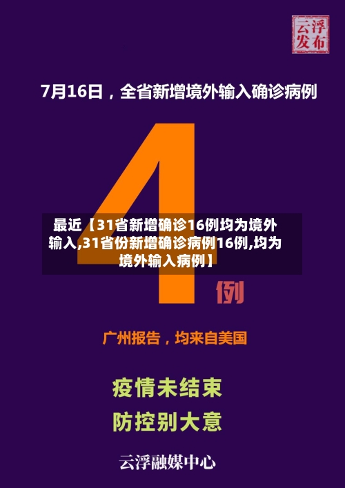 最近【31省新增确诊16例均为境外输入,31省份新增确诊病例16例,均为境外输入病例】-第1张图片