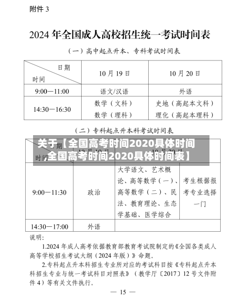 关于【全国高考时间2020具体时间,全国高考时间2020具体时间表】-第1张图片