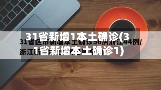 31省新增1本土确诊(31省新增本土确诊1)-第1张图片