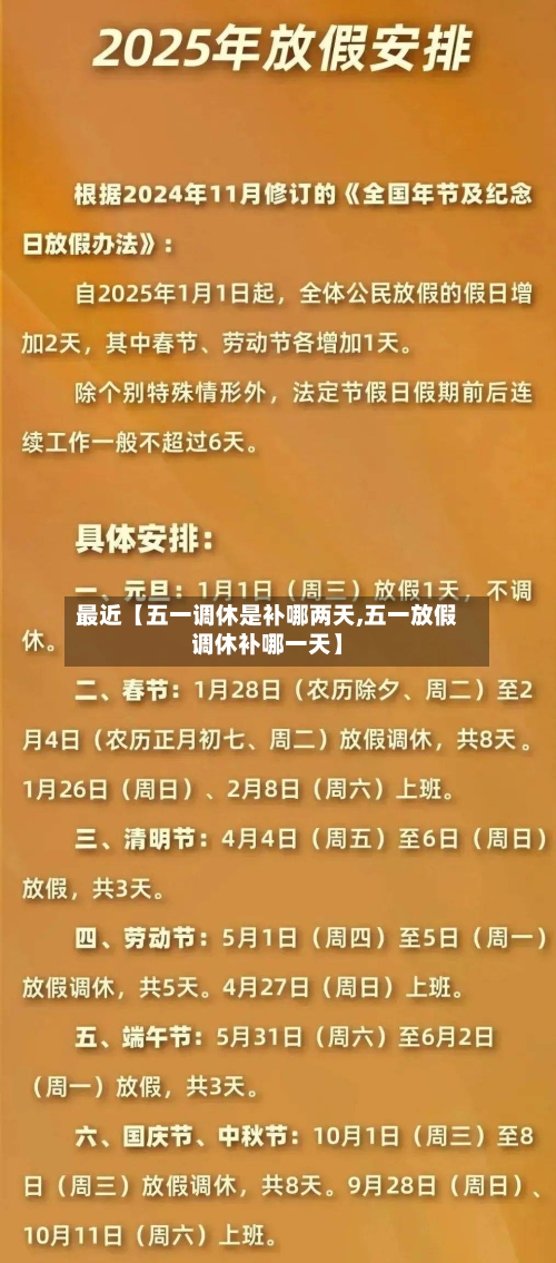 最近【五一调休是补哪两天,五一放假调休补哪一天】-第1张图片