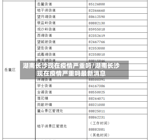 湖南长沙现在疫情严重吗/湖南长沙现在疫情严重吗最新消息-第1张图片