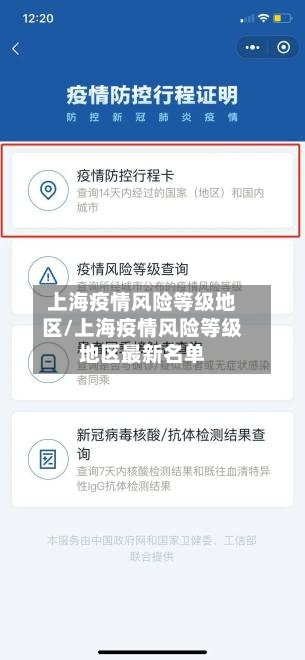 上海疫情风险等级地区/上海疫情风险等级地区最新名单-第1张图片