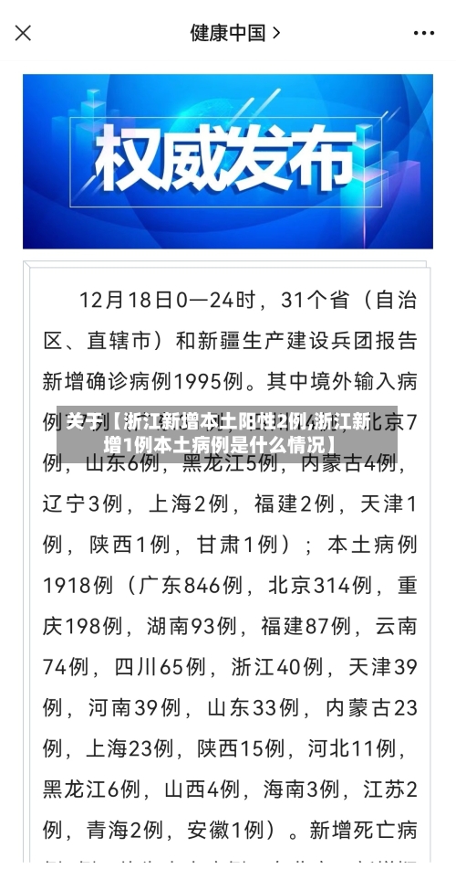 关于【浙江新增本土阳性2例,浙江新增1例本土病例是什么情况】-第2张图片