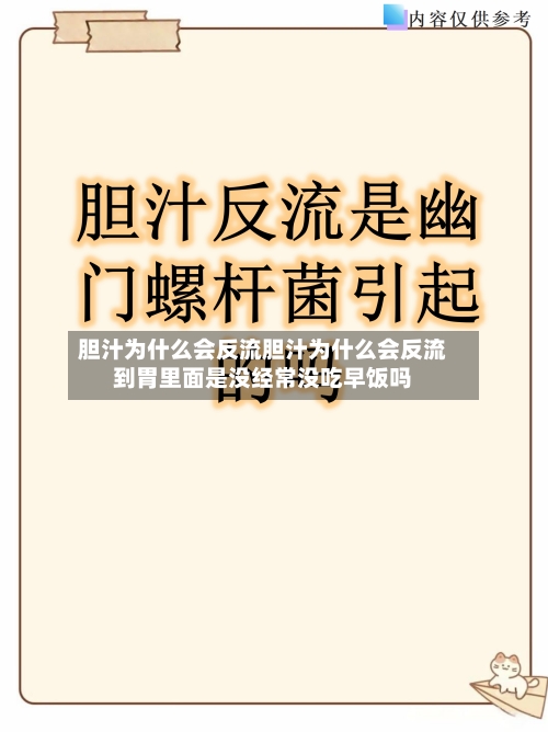 胆汁为什么会反流胆汁为什么会反流到胃里面是没经常没吃早饭吗